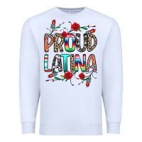 White Proud Latina Premium Sweatshirt - texasbilliewilder
