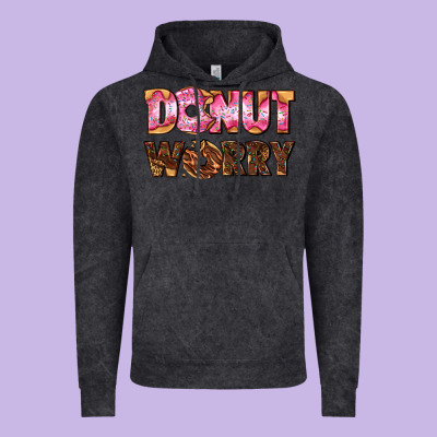 Donut Worry With Donut Vintage Hoodie Designed By Adodesignshop