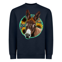 Navy aztec backsground donkey Heavyweight Sweatshirt - Jasminsmagicworld