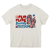 Cream flip flops fireworks & freedom Heavy Core Tee - BarkalooDesign