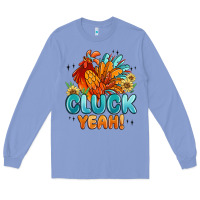 Colony Blue cluck yeah Long Sleeve Tee - MaliasSmallBusiness
