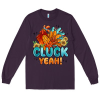 Plum cluck yeah Long Sleeve Tee - MaliasSmallBusiness