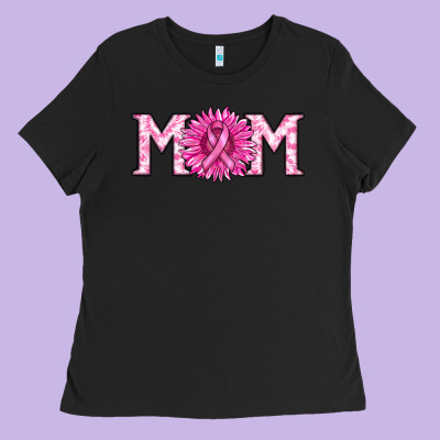 Breast Cancer Mom Ladies Tee Designed By Ranaportraitstore