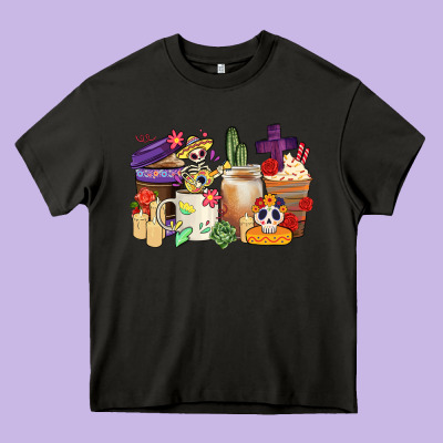 Mexican Dia De Los Muertos Coffee Cups Heavy Core Tee Designed By Cts Tumbler Store