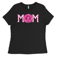 Black breast cancer mom Ladies Tee - RanaPortraitStore
