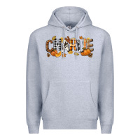 Heather Grey Personalized Fall Autumn Premium Hoodie - NancyCooperArtShop