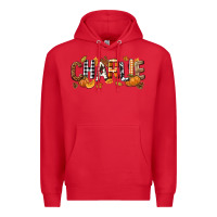 Red Personalized Fall Autumn Premium Hoodie - NancyCooperArtShop