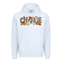 White Personalized Fall Autumn Premium Hoodie - NancyCooperArtShop