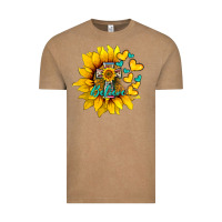 Vintage Coffee western sunflower  cross believe Vintage Tee - BarkalooDesign