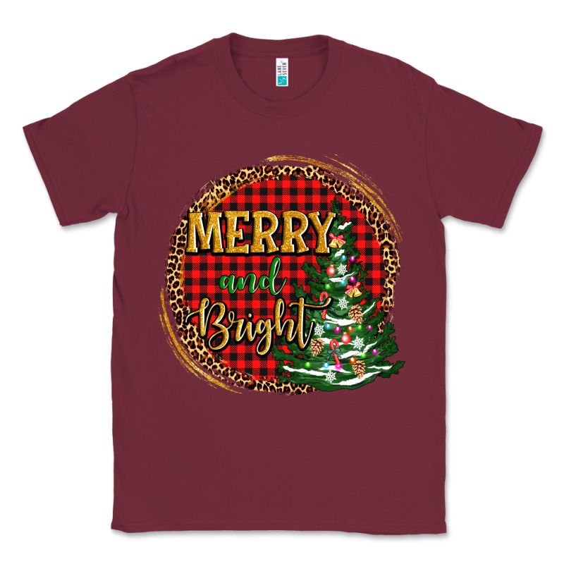 Merry And Bright Christmas Tree Classic Tee by AdoDesignShop | Teevron