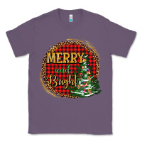 Lavender merry and bright christmas tree Classic Tee - AdoDesignShop