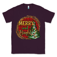 Plum merry and bright christmas tree Classic Tee - AdoDesignShop
