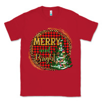 Red merry and bright christmas tree Classic Tee - AdoDesignShop