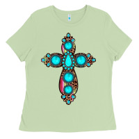 Matcha gemstone cross Ladies Tee - JahusDesignShop