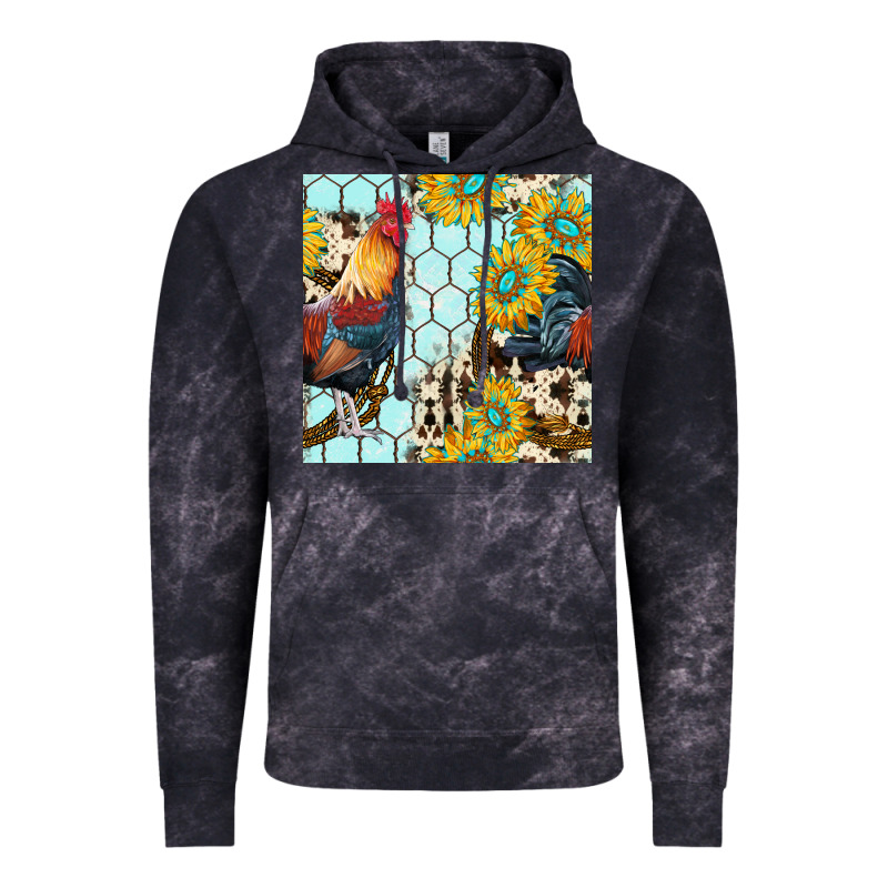 Western Rooster Seamless Pattern Vintage Hoodie by BundleAndBundleShop | Teevron