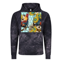 Cloud Black western rooster seamless pattern Vintage Hoodie - BundleAndBundleShop