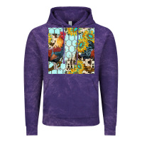 Cloud Purple western rooster seamless pattern Vintage Hoodie - BundleAndBundleShop