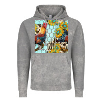 Cloud Rock western rooster seamless pattern Vintage Hoodie - BundleAndBundleShop