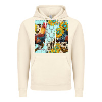 Vintage Artic western rooster seamless pattern Vintage Hoodie - BundleAndBundleShop