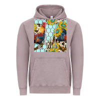 Vintage Zinc western rooster seamless pattern Vintage Hoodie - BundleAndBundleShop