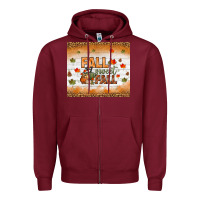 Burgundy fall sweet fall tumbler Zipper Hoodie - BundleAndBundleShop