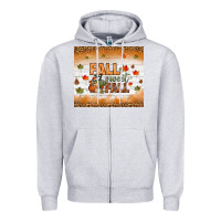 Heather Grey fall sweet fall tumbler Zipper Hoodie - BundleAndBundleShop