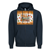 Navy fall sweet fall tumbler Zipper Hoodie - BundleAndBundleShop