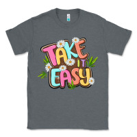 Charcoal Heather take it easy Classic Tee - MaliasSmallBusiness