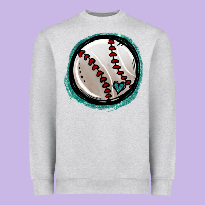 Glitter Baseball Heavyweight Sweatshirt Designed By Jasminsmagicworld