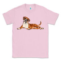 Bubblegum Pink Boxer Dog Illustrations Classic Tee - LillyAllenDesigns