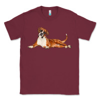 Burgundy Boxer Dog Illustrations Classic Tee - LillyAllenDesigns