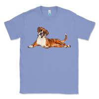 Colony Blue Boxer Dog Illustrations Classic Tee - LillyAllenDesigns