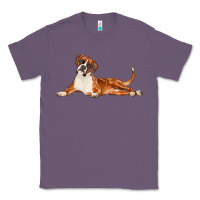 Lavender Boxer Dog Illustrations Classic Tee - LillyAllenDesigns