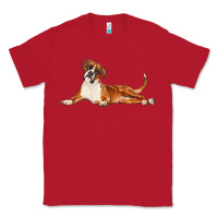 Red Boxer Dog Illustrations Classic Tee - LillyAllenDesigns