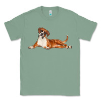 Sage Boxer Dog Illustrations Classic Tee - LillyAllenDesigns