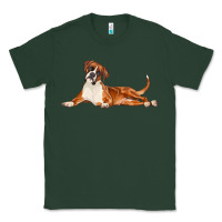 Sports Green Boxer Dog Illustrations Classic Tee - LillyAllenDesigns