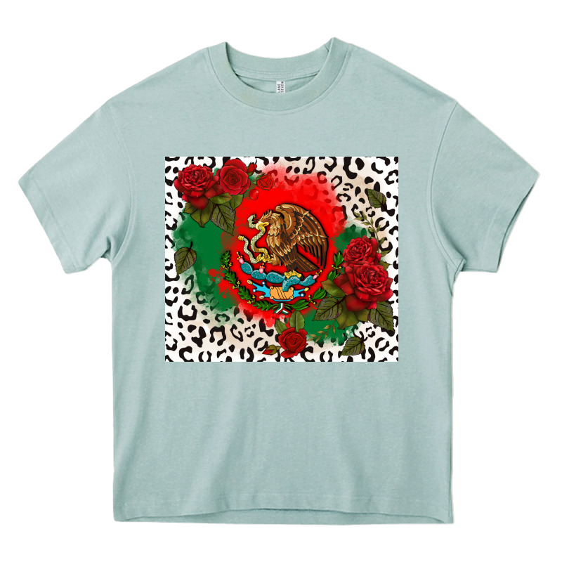 Mexican Flag And Roses Heavy Core Tee by CTS Tumbler Store | Teevron