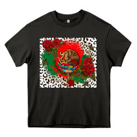 Asphalt mexican flag and roses Heavy Core Tee - CTS Tumbler Store