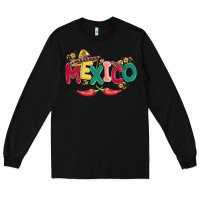 Black mexico Long Sleeve Tee - MaliasSmallBusiness