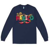 Navy mexico Long Sleeve Tee - MaliasSmallBusiness