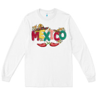 White mexico Long Sleeve Tee - MaliasSmallBusiness