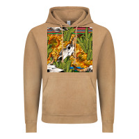 Vintage Camel western bull skull seamless pattern Vintage Hoodie - BundleAndBundleShop