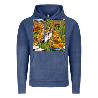 Vintage Denim western bull skull seamless pattern Vintage Hoodie - BundleAndBundleShop