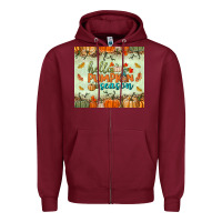 Burgundy hello pumpkin season tumbler Zipper Hoodie - BundleAndBundleShop
