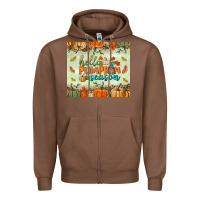 Chestnut hello pumpkin season tumbler Zipper Hoodie - BundleAndBundleShop