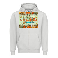 Dove Grey hello pumpkin season tumbler Zipper Hoodie - BundleAndBundleShop