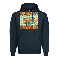 Navy hello pumpkin season tumbler Zipper Hoodie - BundleAndBundleShop