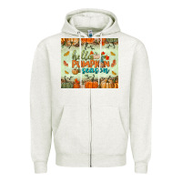 Oatmeal Heather hello pumpkin season tumbler Zipper Hoodie - BundleAndBundleShop