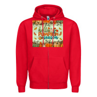 Red hello pumpkin season tumbler Zipper Hoodie - BundleAndBundleShop