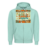 Seafoam hello pumpkin season tumbler Zipper Hoodie - BundleAndBundleShop